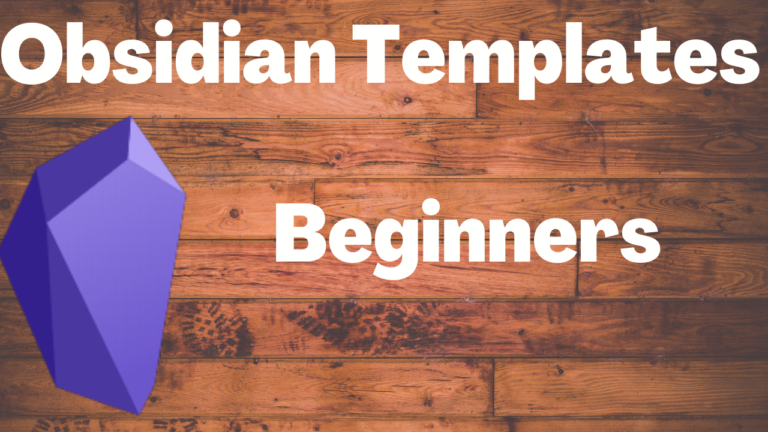 obsidian templates for beginners